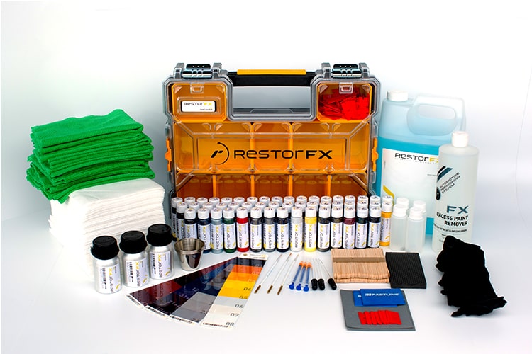 <span class='notranslate'>Sistema de pintura FX</span> kit completo con viales de pintura, líquidos complementarios, manual, accesorios, caja de herramientas y más