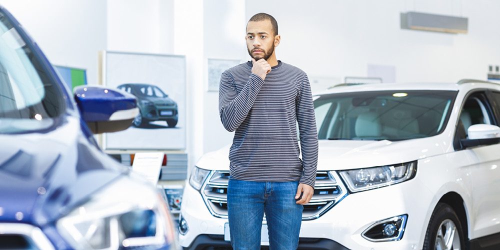 Man Buying a Used Car in Deep Thought